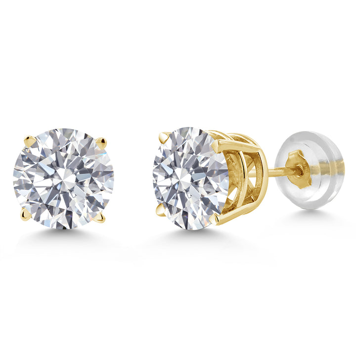 1.50 Carat_Yellow Gold_Earrings in 14K Yellow Gold