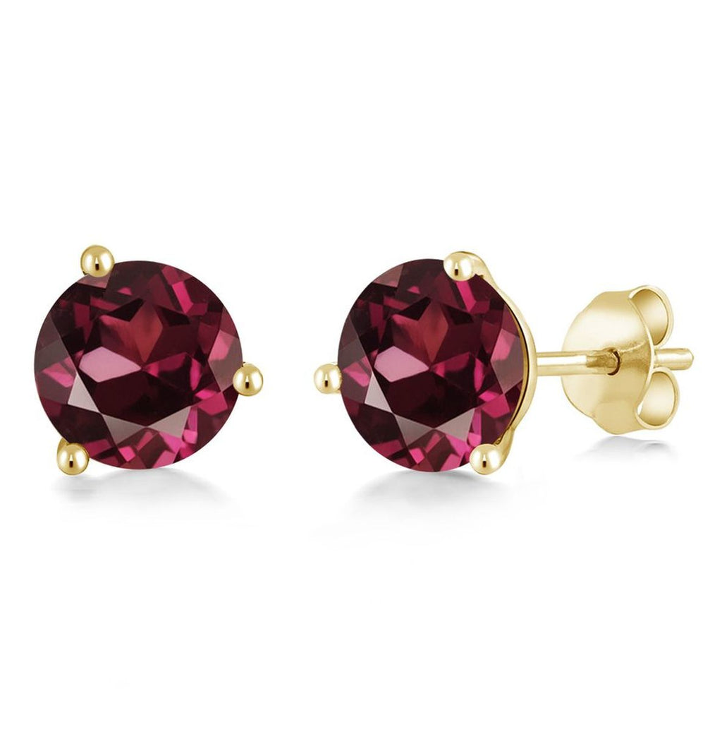 Rhodolite Garnet_14K Yellow Gold_Earrings in 14K Yellow Gold