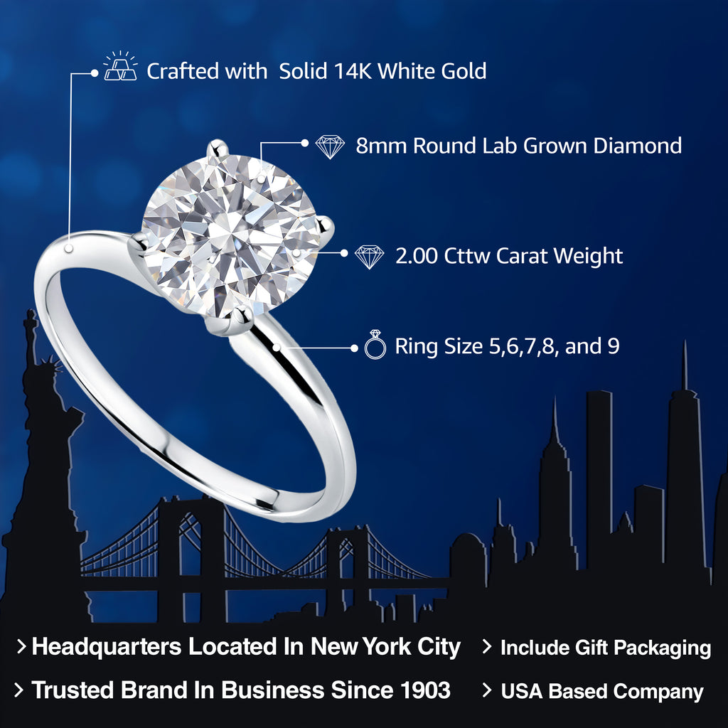 White Lab Grown Diamond - April_7_Ring in 14K White Gold