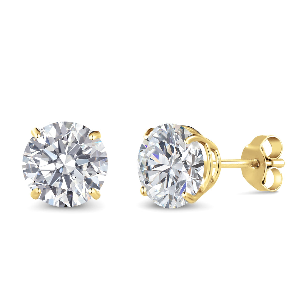 3.00 Carat_Yellow Gold_Earrings in 14K Yellow Gold