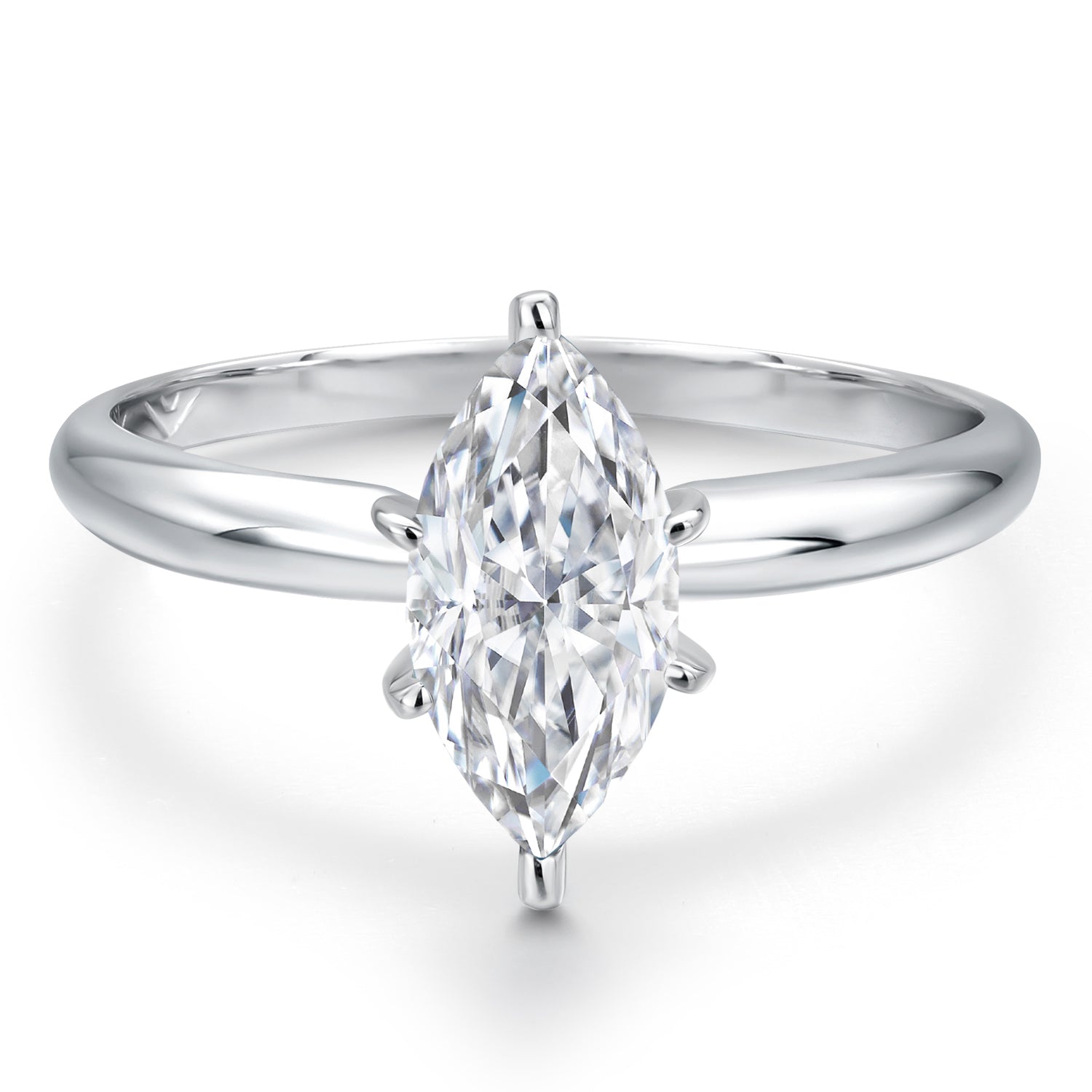 14K White Gold IGI Certified Lab Grown Diamond Solitaire Engagement Ring For Women | 1 Ct Marquise Cut | F-G Color | VS Clarity | Available In Size 5, 6, 7, 8, 9