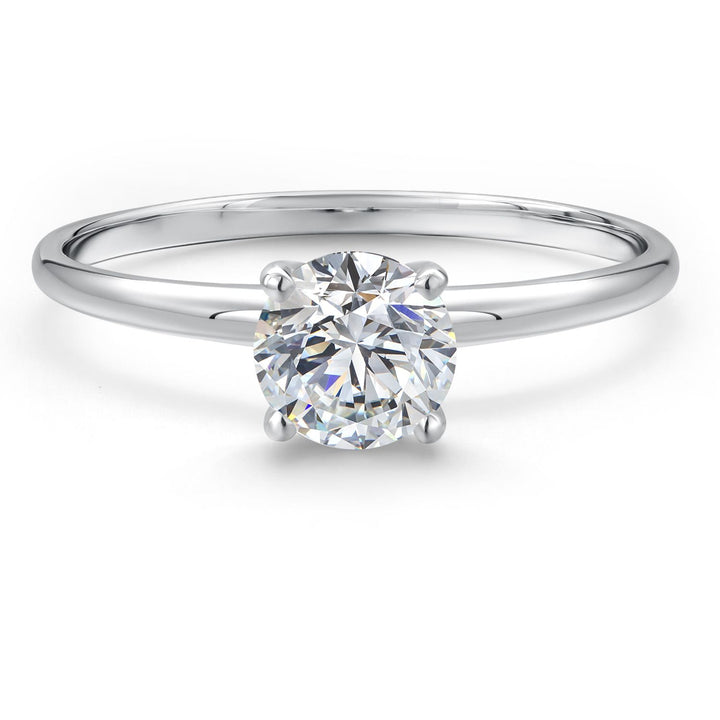 14K White Gold IGI Certified Lab Grown Diamond Solitaire Engagement Ring For Women | 0.75 Ct Round Cut | E-F Color | VS1 Clarity | Available in Size 5,6,7,8,9