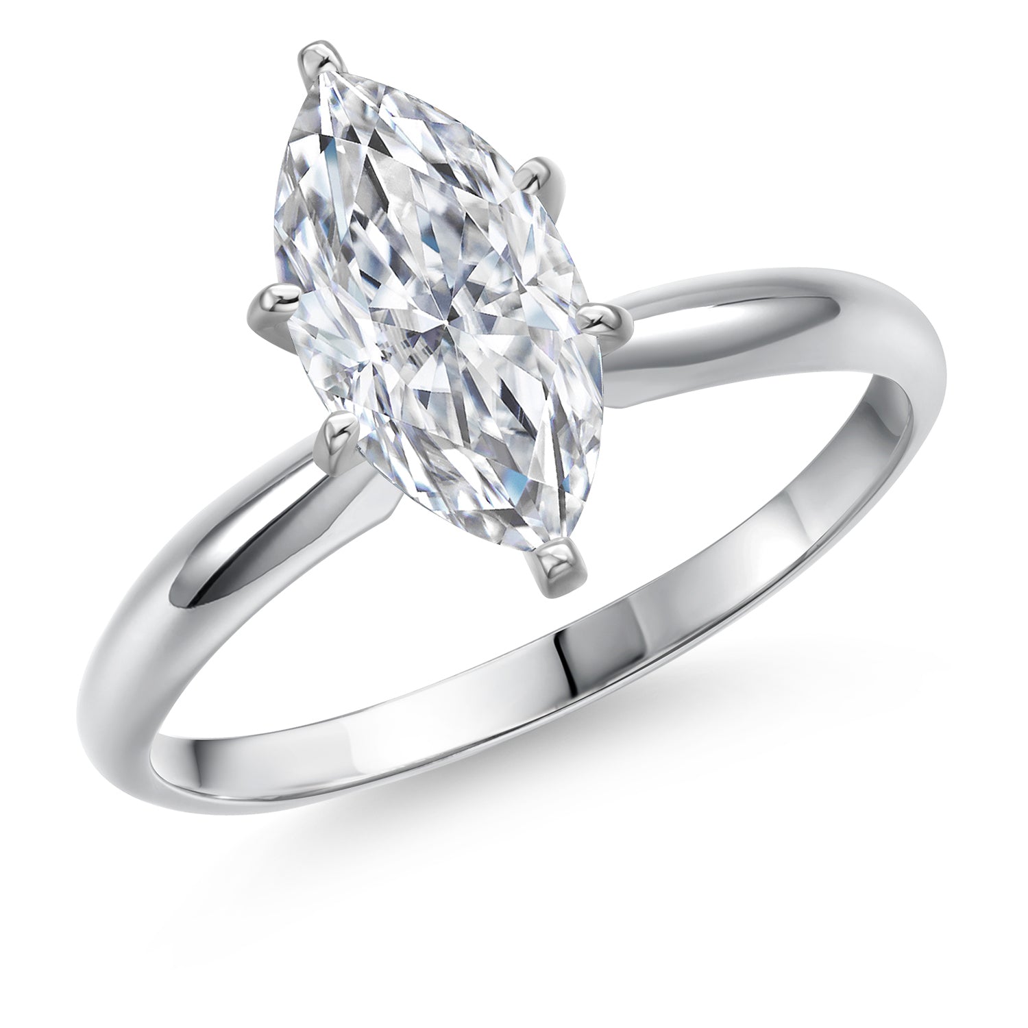 Marquise Cut_2.00 Carat_7_Ring in 14K White Gold