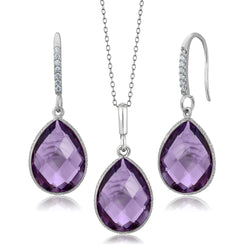 Pendant Earrings Set in 925 Sterling Silver