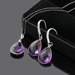 Pendant Earrings Set in 925 Sterling Silver