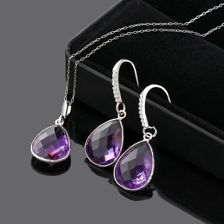 Pendant Earrings Set in 925 Sterling Silver