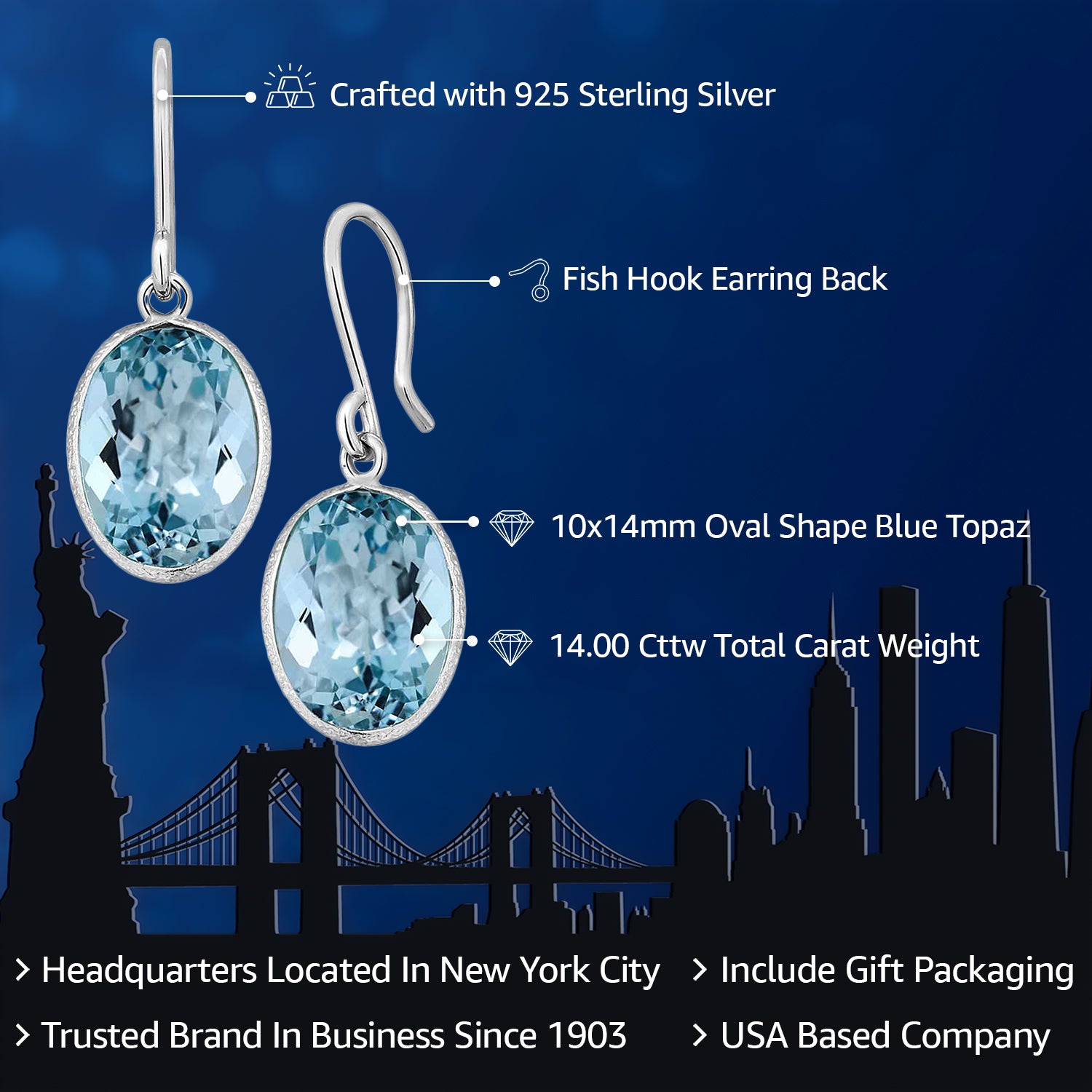 Earrings in 925 Sterling Silver