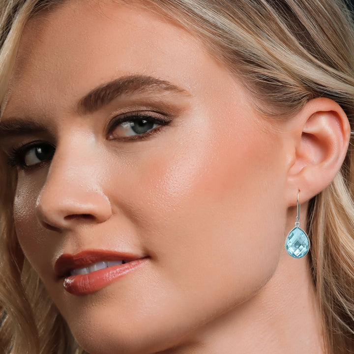 Pendant Earrings Set in 925 Sterling Silver