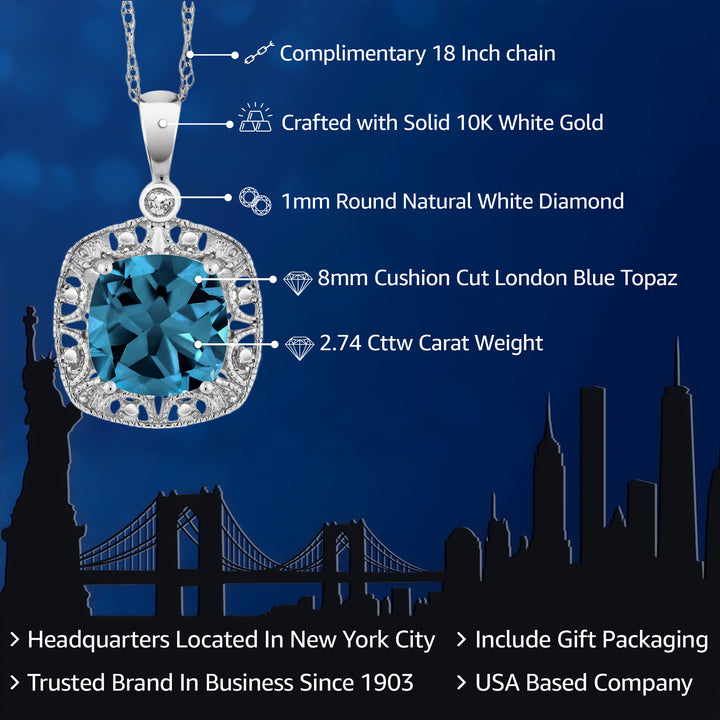 Pendant in 10K White Gold