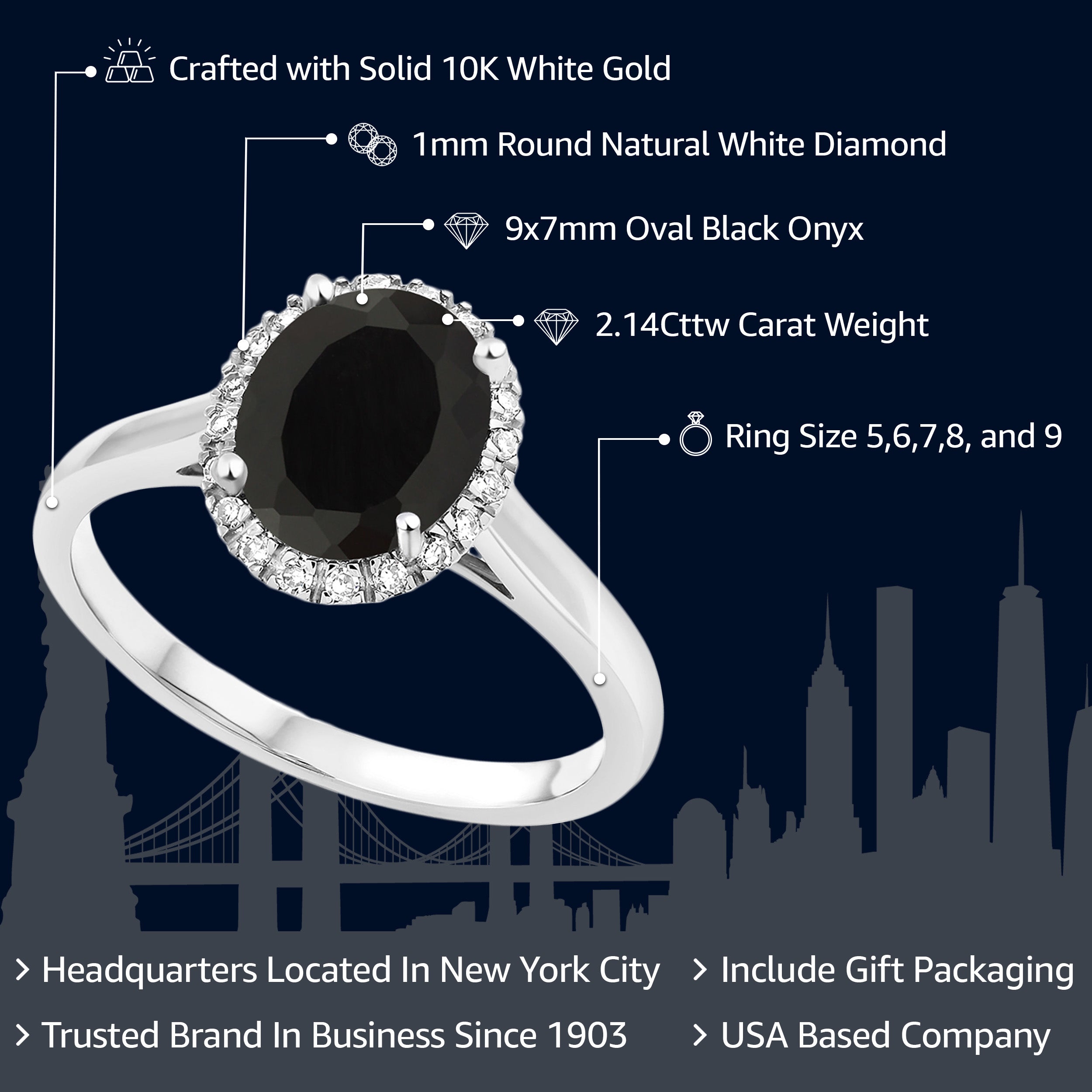 Onyx - December_7_Ring in 10K White Gold