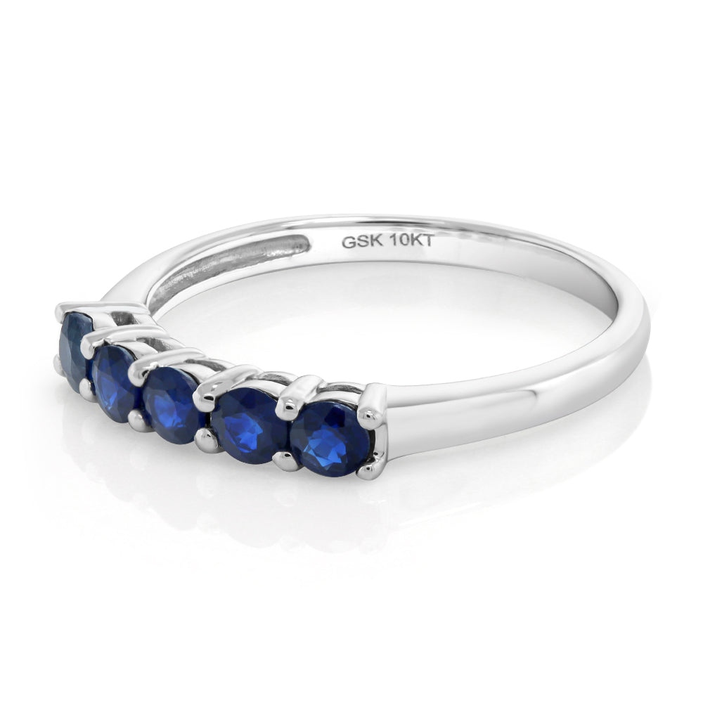 White Moissanite - April_8_Ring in 10K White Gold