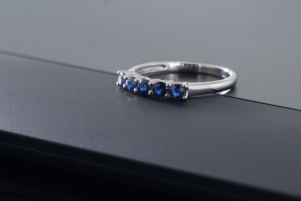 White Moissanite - April_8_Ring in 10K White Gold
