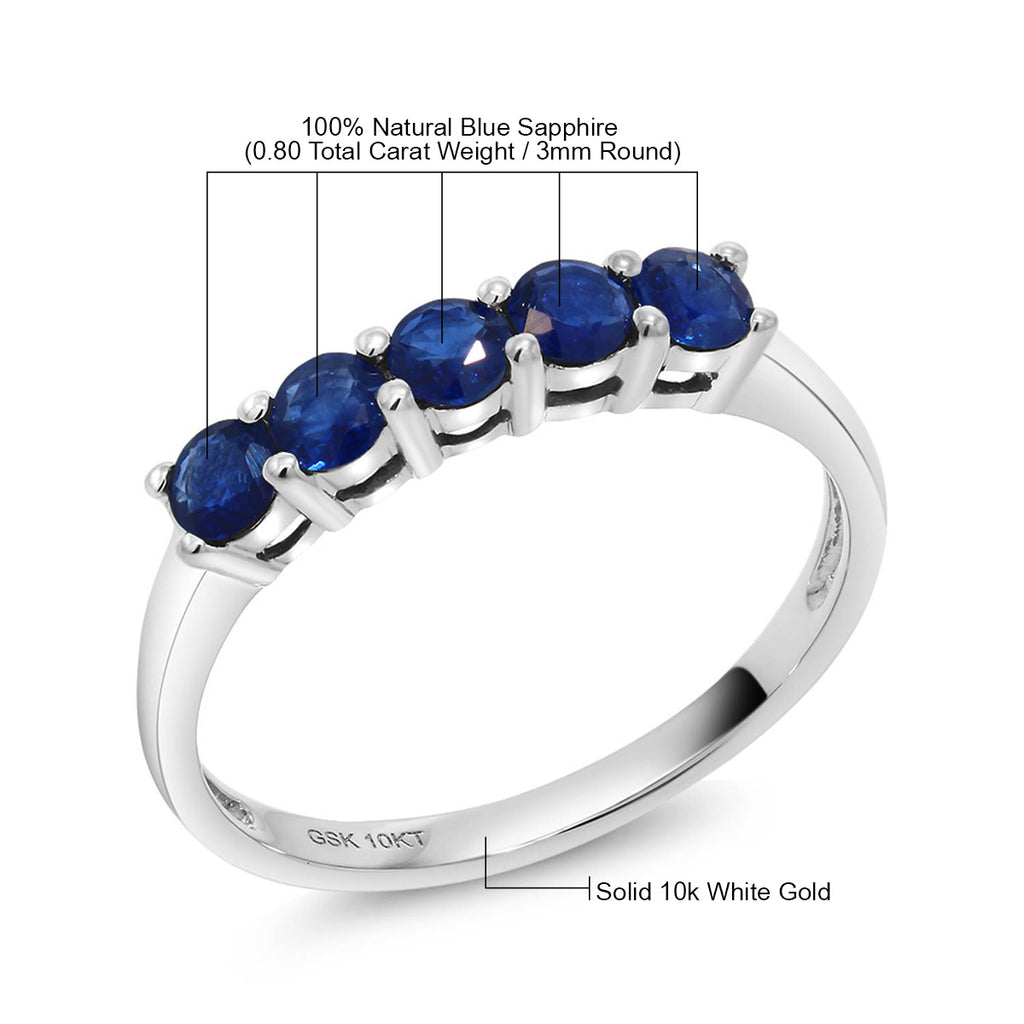 White Moissanite - April_8_Ring in 10K White Gold