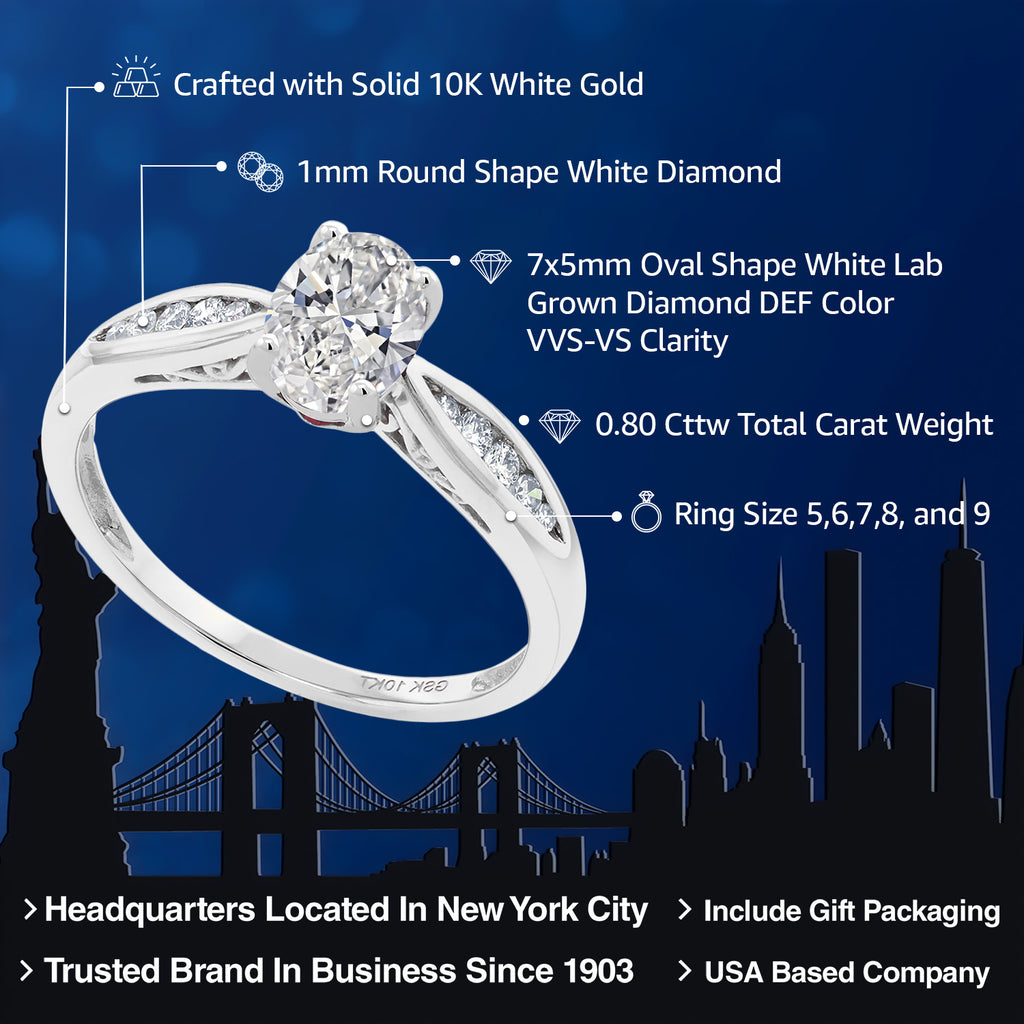 Ring in 10K White Gold