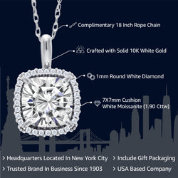 Pendant in 10K White Gold