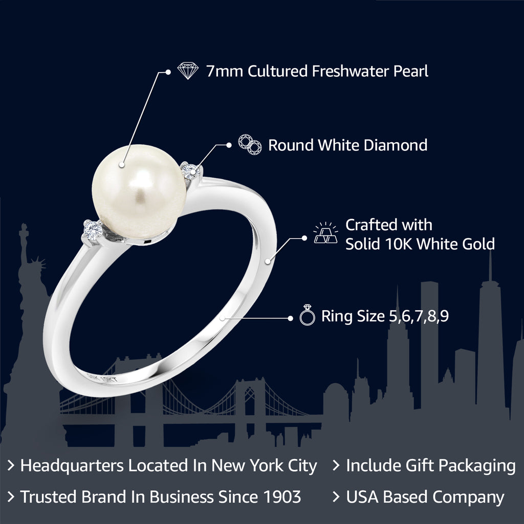 Ring in 10K White Gold