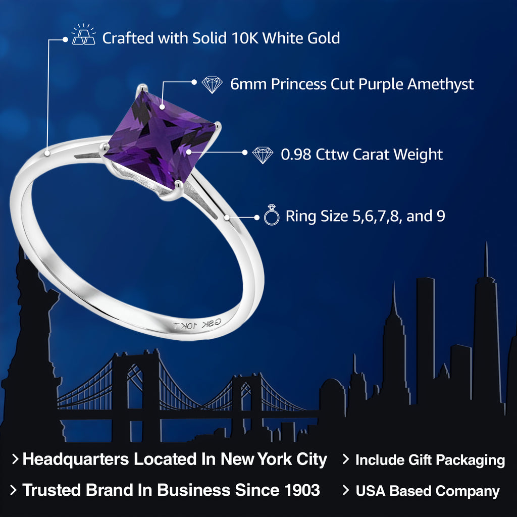 Amethyst - February_7_Ring in 10K White Gold