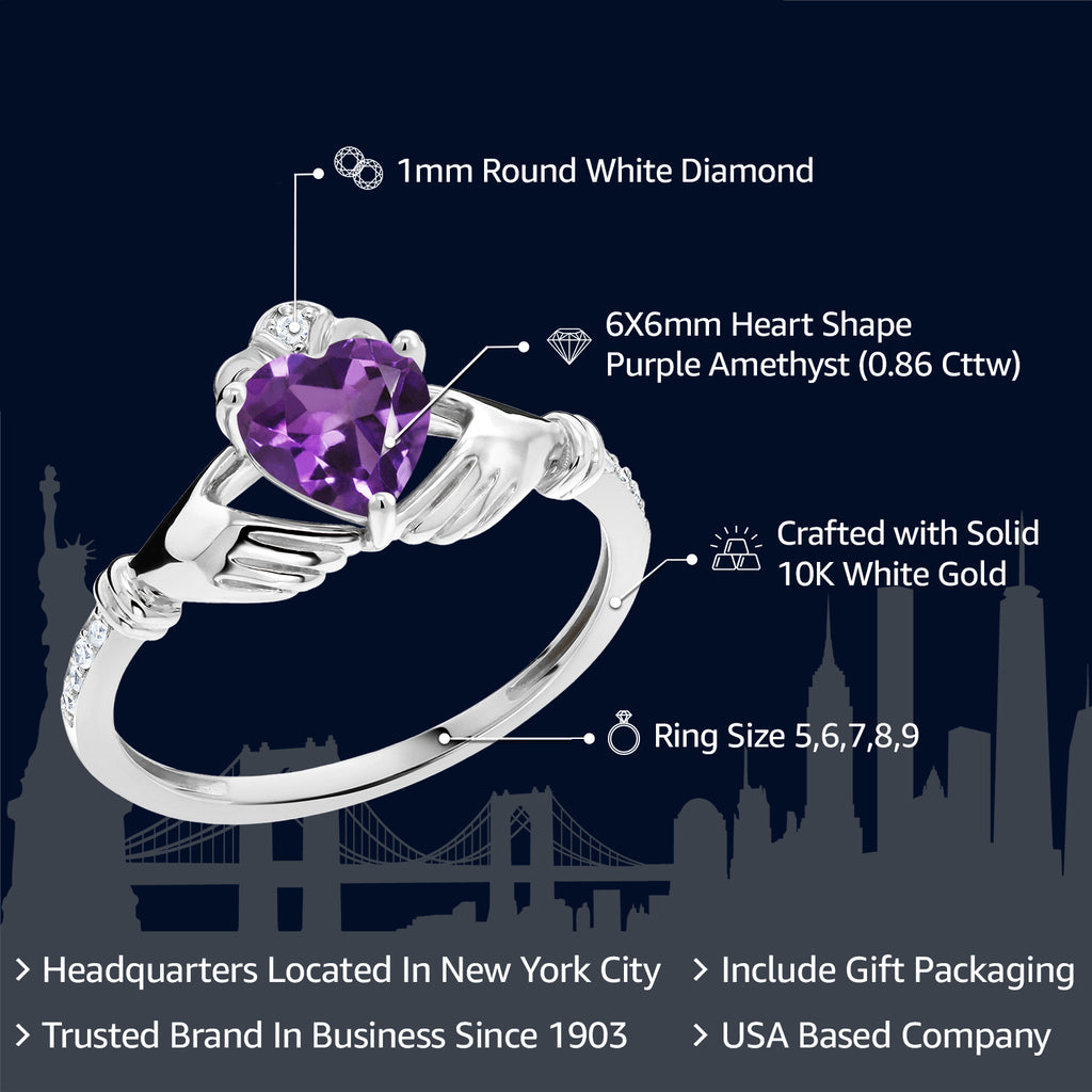 Amethyst - February_7_Ring in 10K White Gold