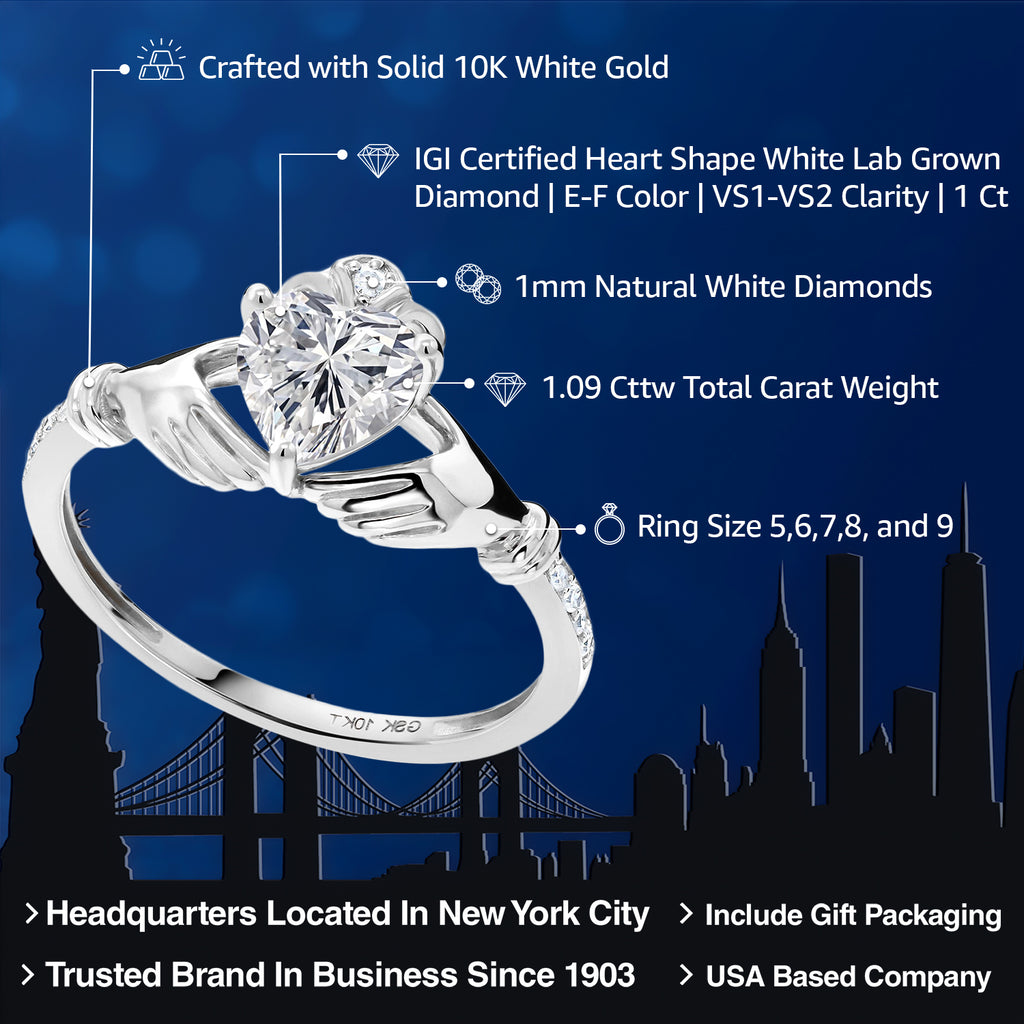 Ring in 10K White Gold