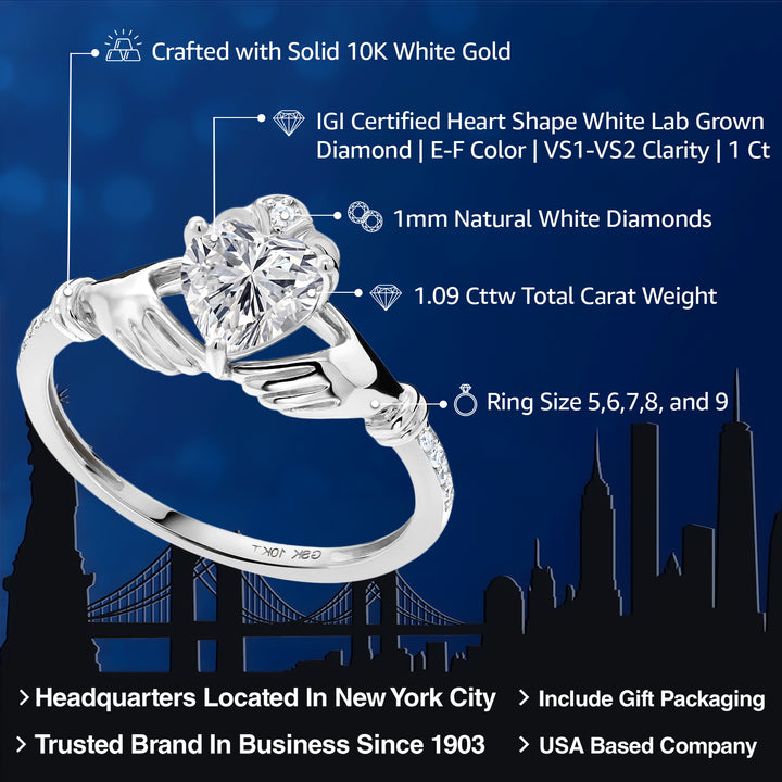 Ring in 10K White Gold