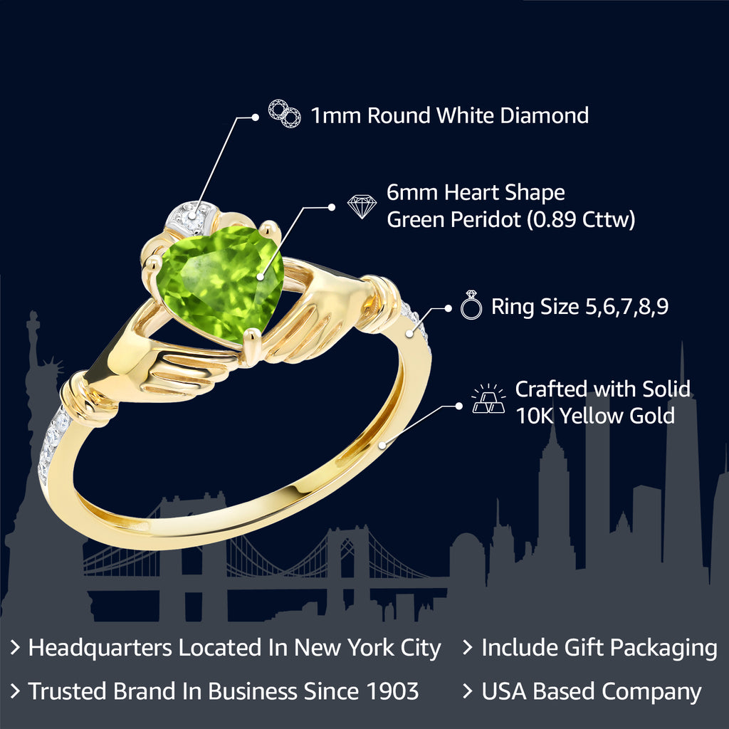 Peridot - August_7_Ring in 10K Yellow Gold