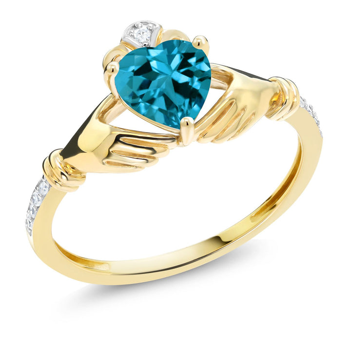 London Blue Topaz - November_5_Ring in 10K Yellow Gold