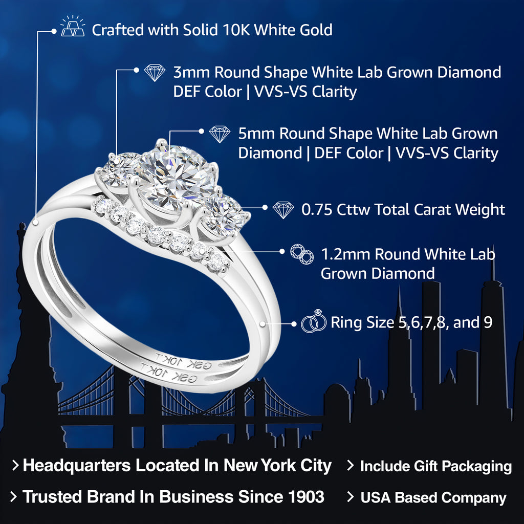Ring in 10K White Gold