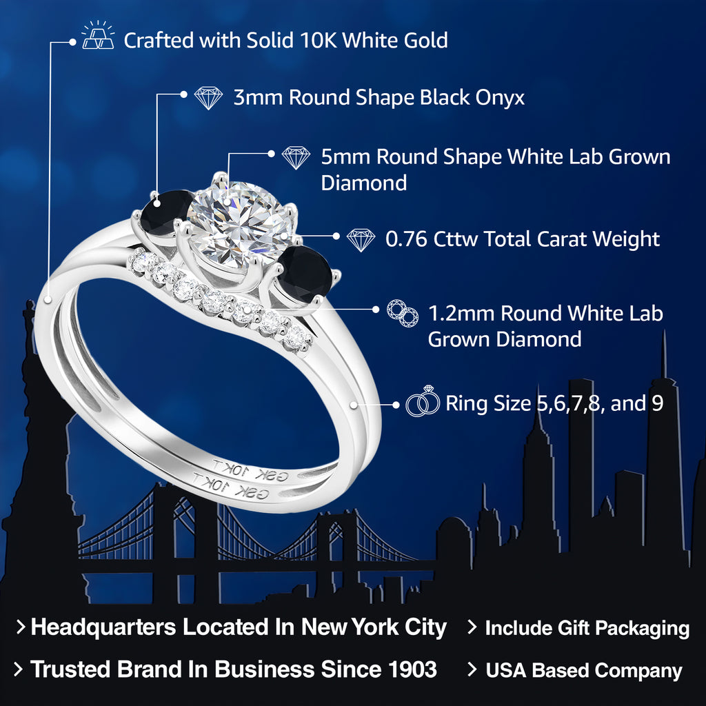 Ring in 10K White Gold