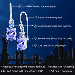 Earrings in 10K White Gold