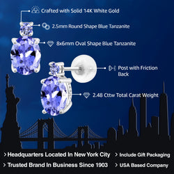 Earrings in 14K White Gold