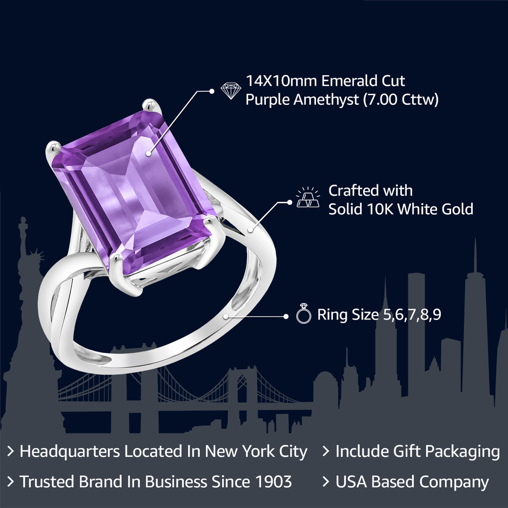 Amethyst - February_6_Ring in 10K White Gold