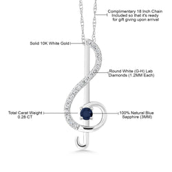 Pendant in 10K White Gold