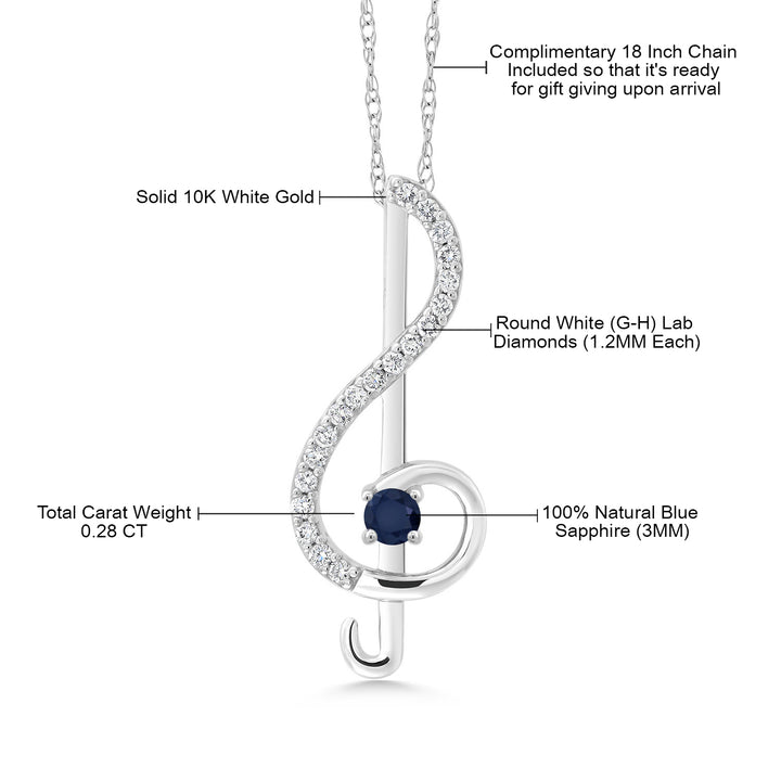 Pendant in 10K White Gold