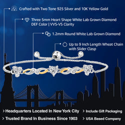Bracelet in 925 Sterling Silver and 10K Yellow Gold