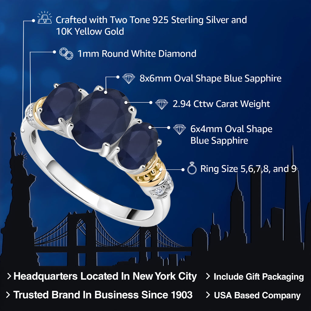 Ring in 925 Sterling Silver and 10K Yellow Gold