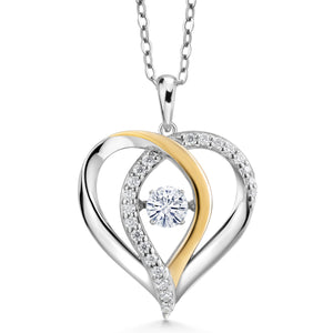 Pendant in 925 Sterling Silver and 10K Yellow Gold