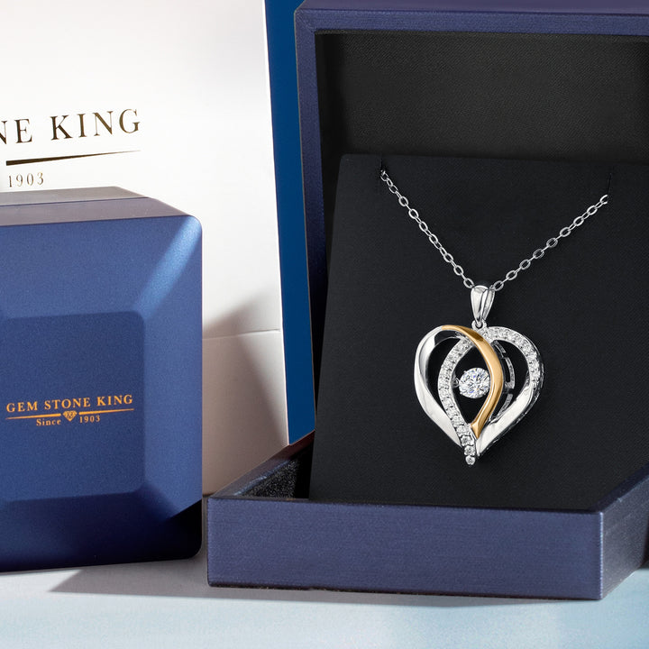 Pendant in 925 Sterling Silver and 10K Yellow Gold