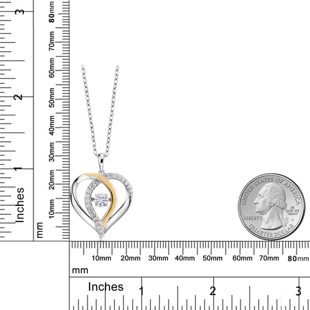 Pendant in 925 Sterling Silver and 10K Yellow Gold