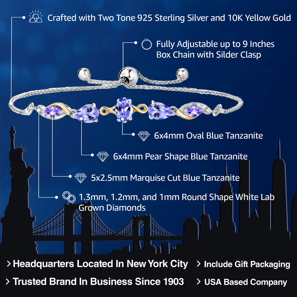 Bracelet in 925 Sterling Silver and 10K Yellow Gold
