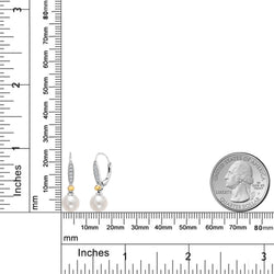 Earrings in 925 Sterling Silver and 10K Yellow Gold