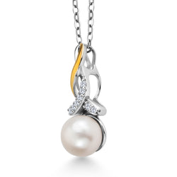 Pendant in 925 Sterling Silver and 10K Yellow Gold