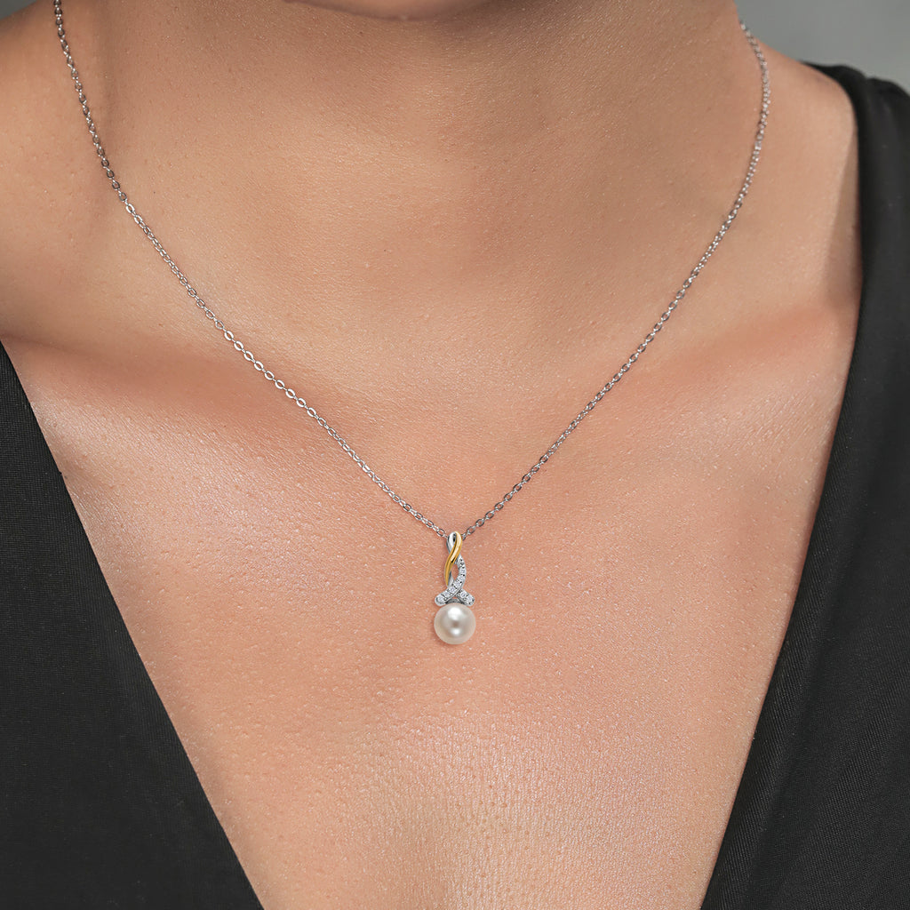 Pendant in 925 Sterling Silver and 10K Yellow Gold