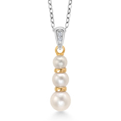 Pendant in 925 Sterling Silver and 10K Yellow Gold