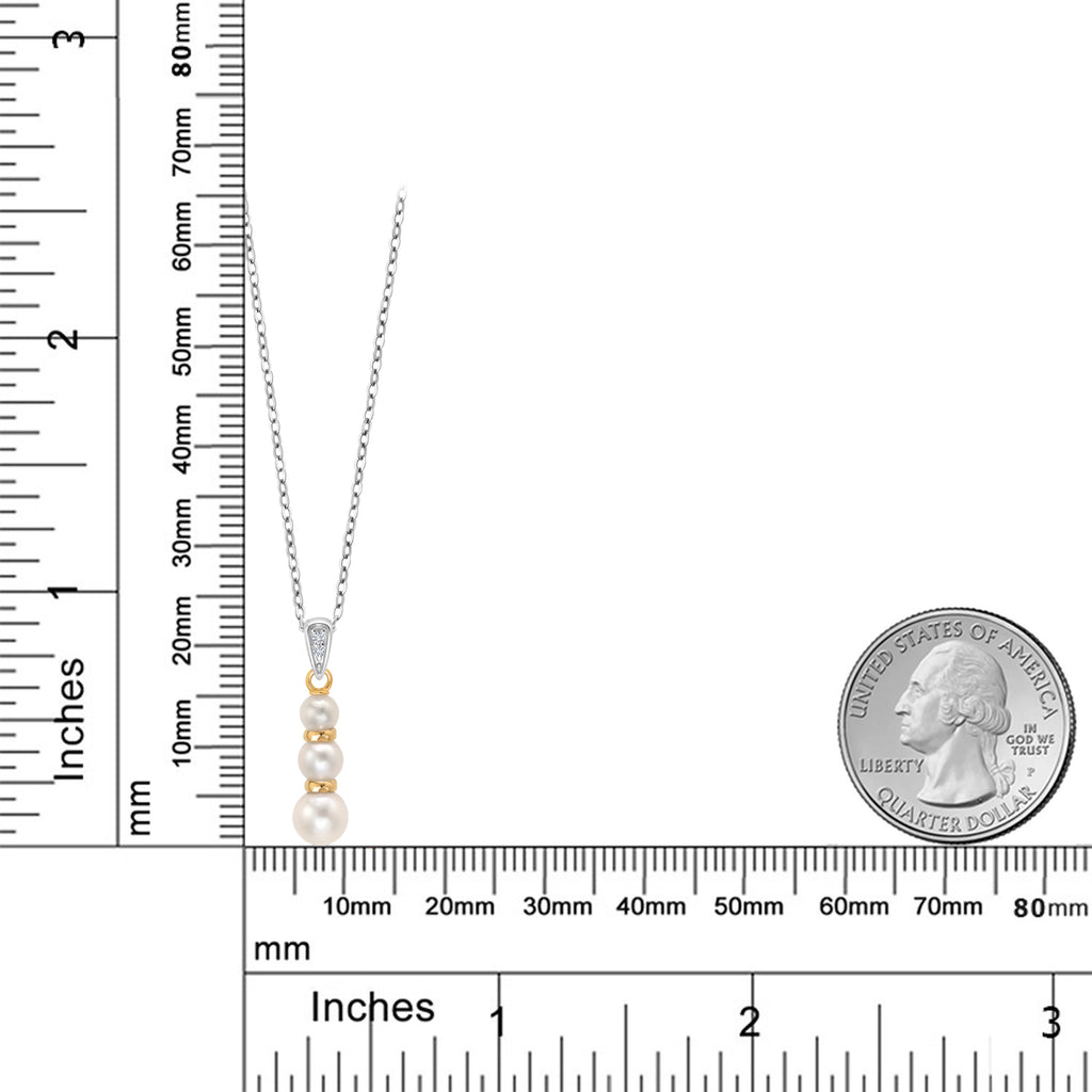 Pendant in 925 Sterling Silver and 10K Yellow Gold