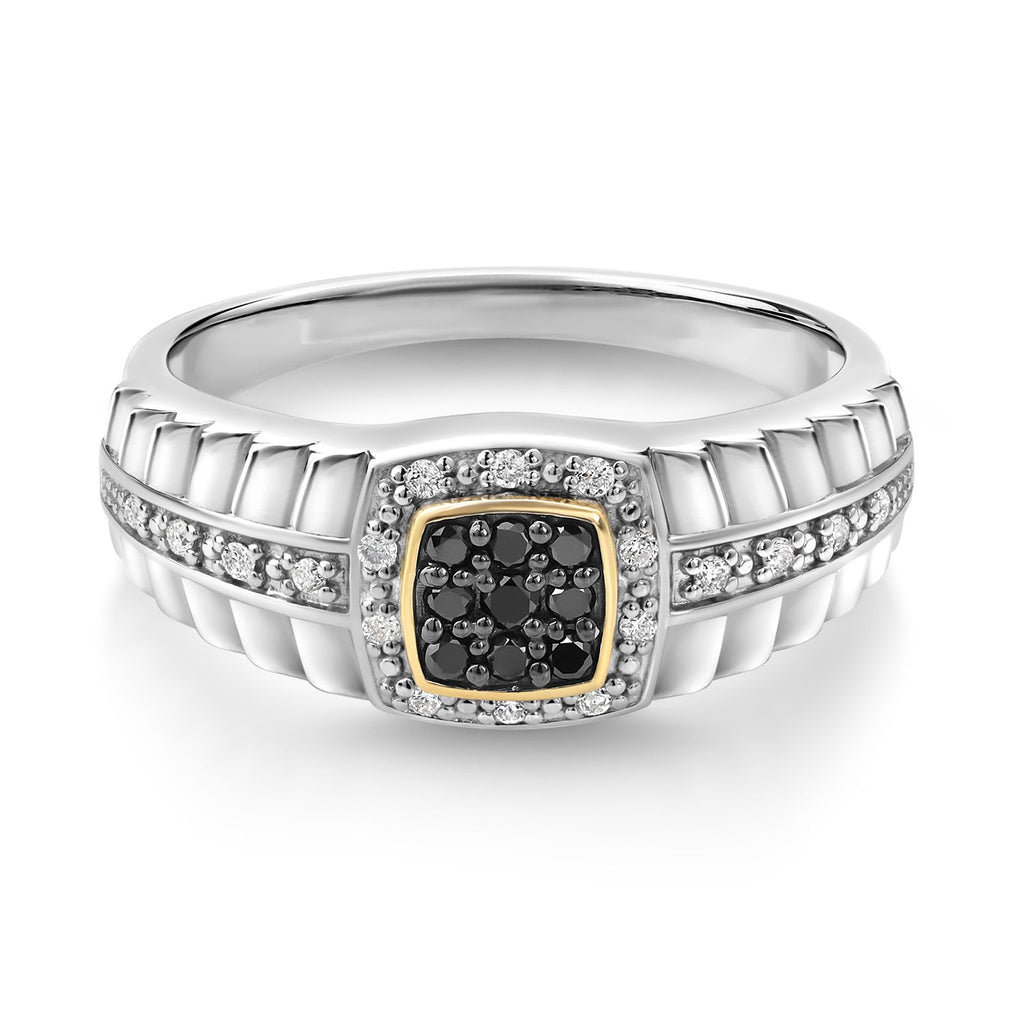 7_Ring in 925 Sterling Silver and 10K Yellow Gold