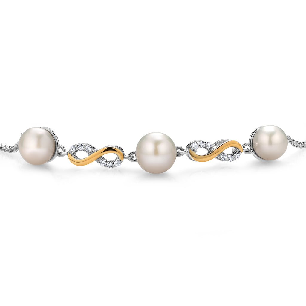 Bracelet in 925 Sterling Silver and 10K Yellow Gold