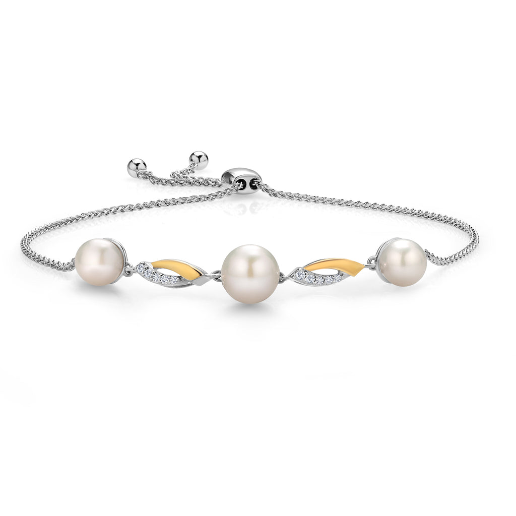 Bracelet in 925 Sterling Silver and 10K Yellow Gold