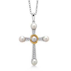 Pendant in 925 Sterling Silver and 10K Yellow Gold