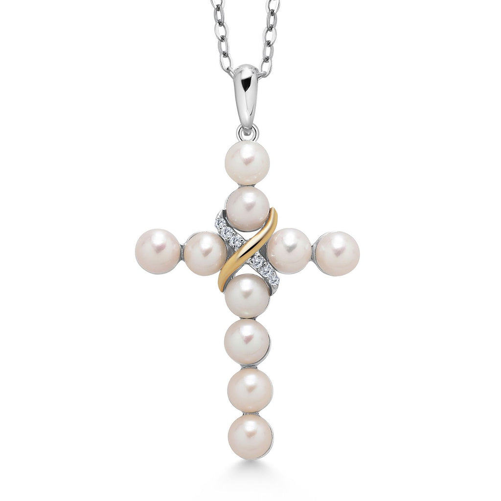 Pendant in 925 Sterling Silver and 10K Yellow Gold