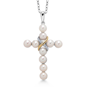 Pendant in 925 Sterling Silver and 10K Yellow Gold